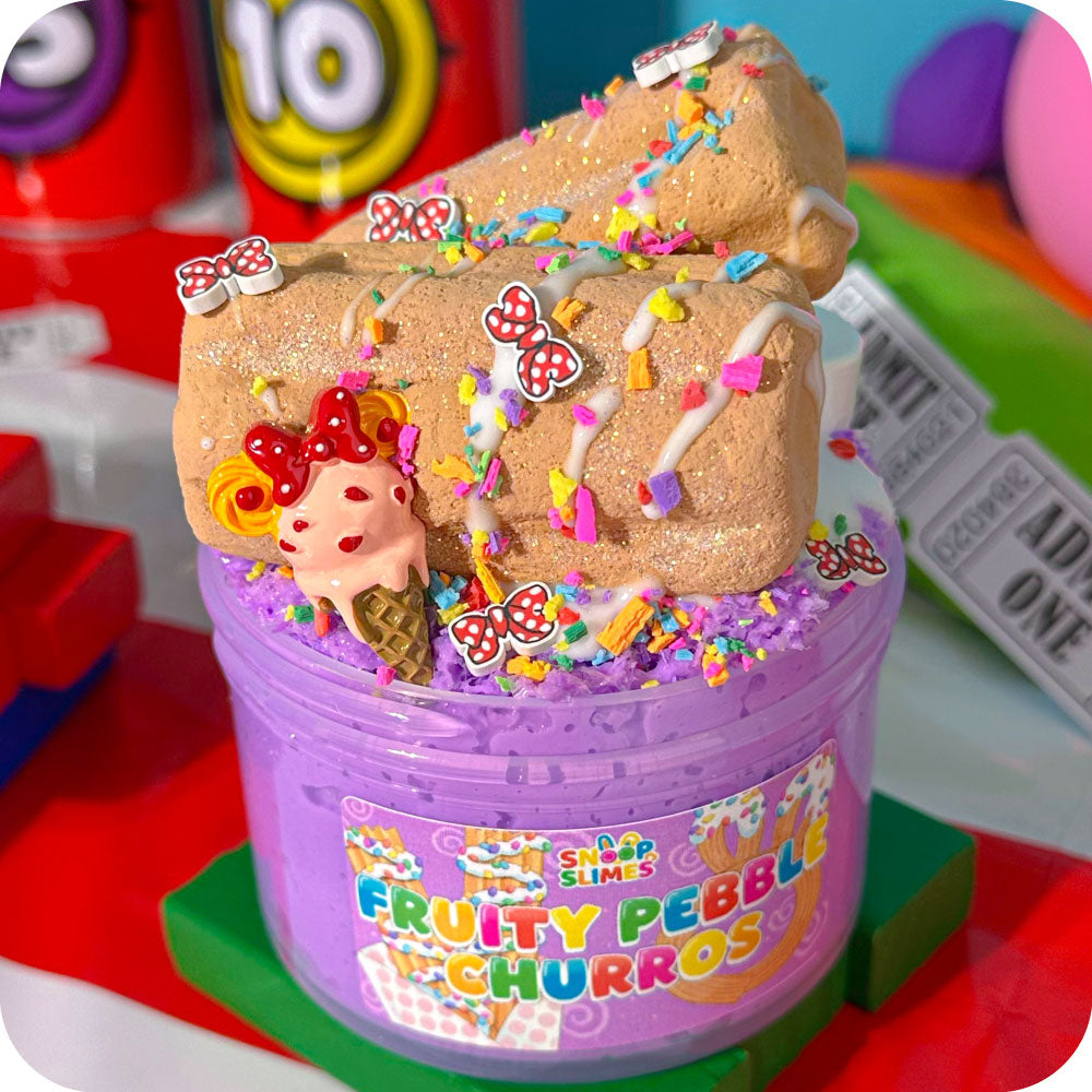 Fruity Pebble Churros Slime