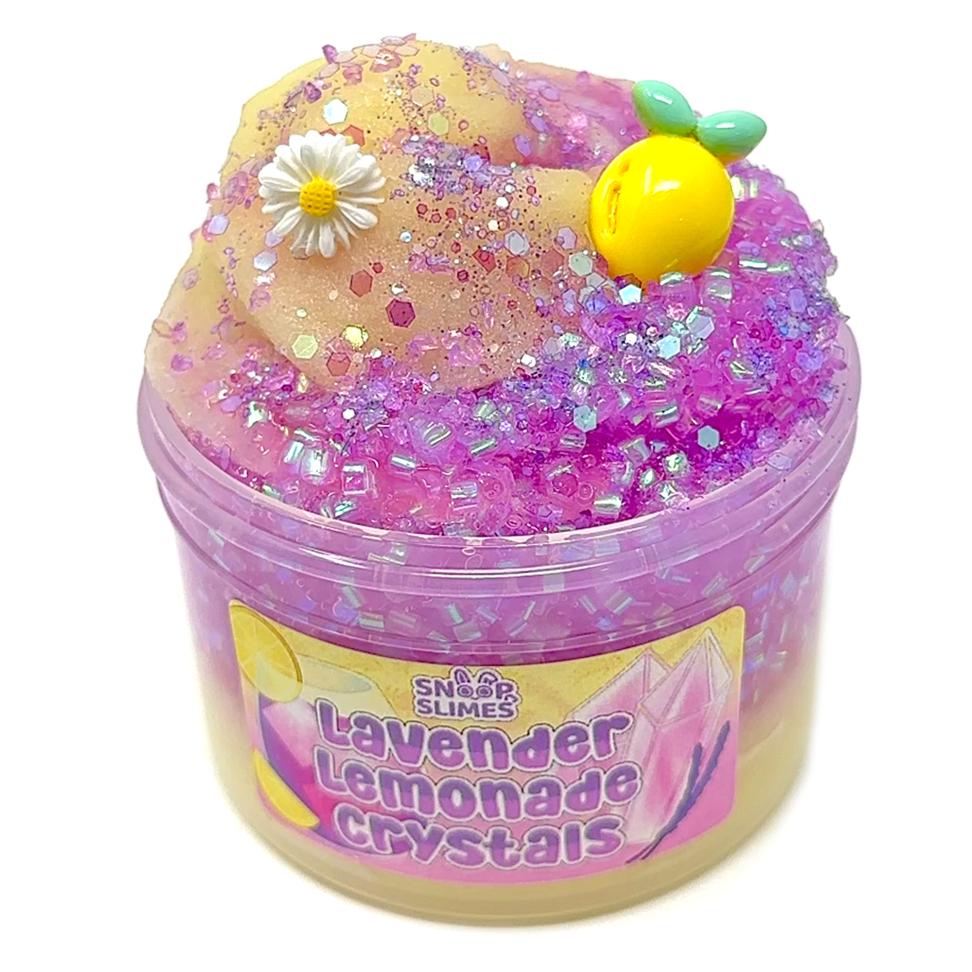 Lavender Lemonade Crystals Slime
