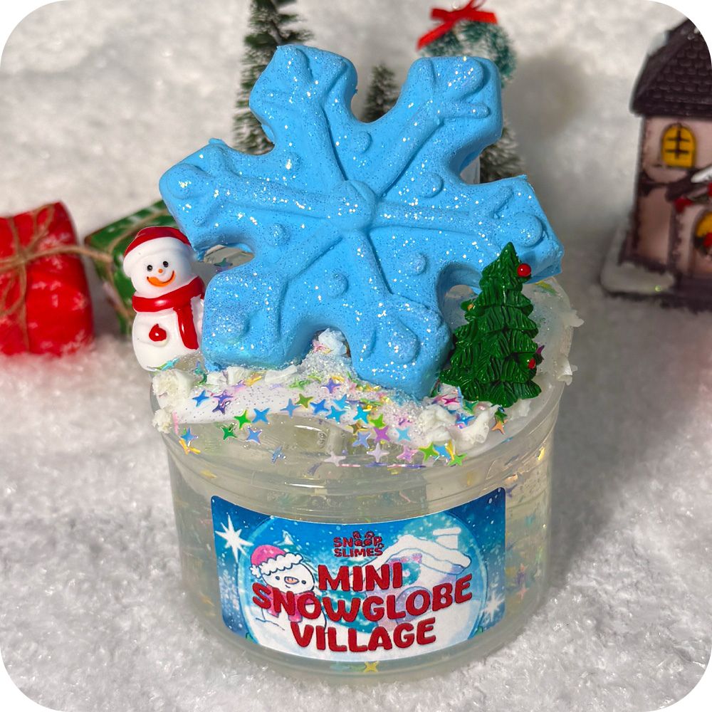 Mini Snowglobe Village Slime