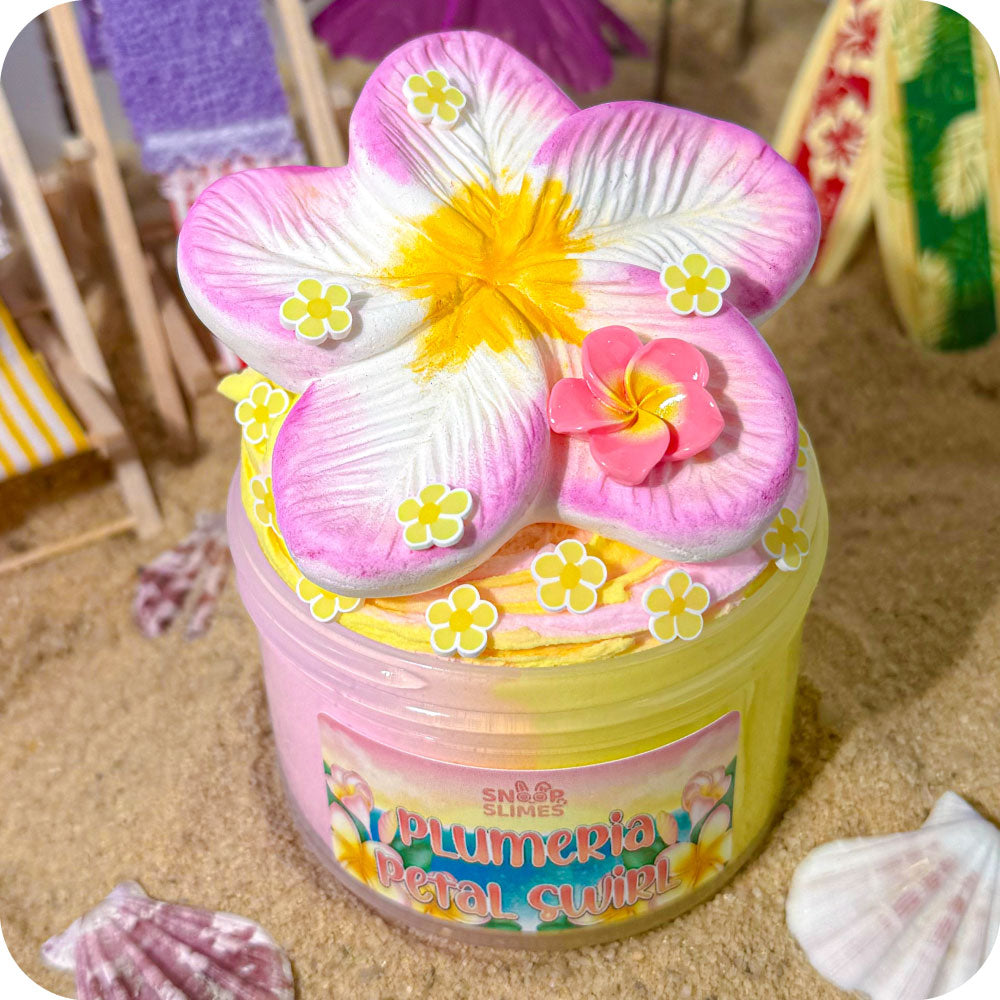Plumeria Petal Swirl Slime