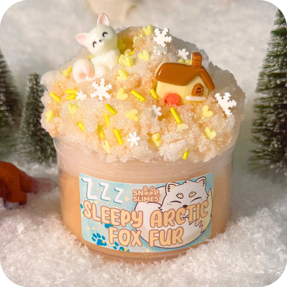Sleepy Arctic Fox Fur Slime