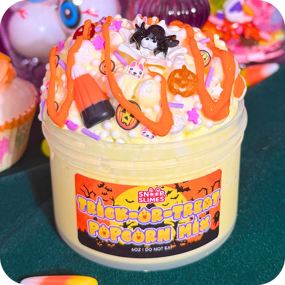 Trick-Or-Treat Popcorn Mix Slime
