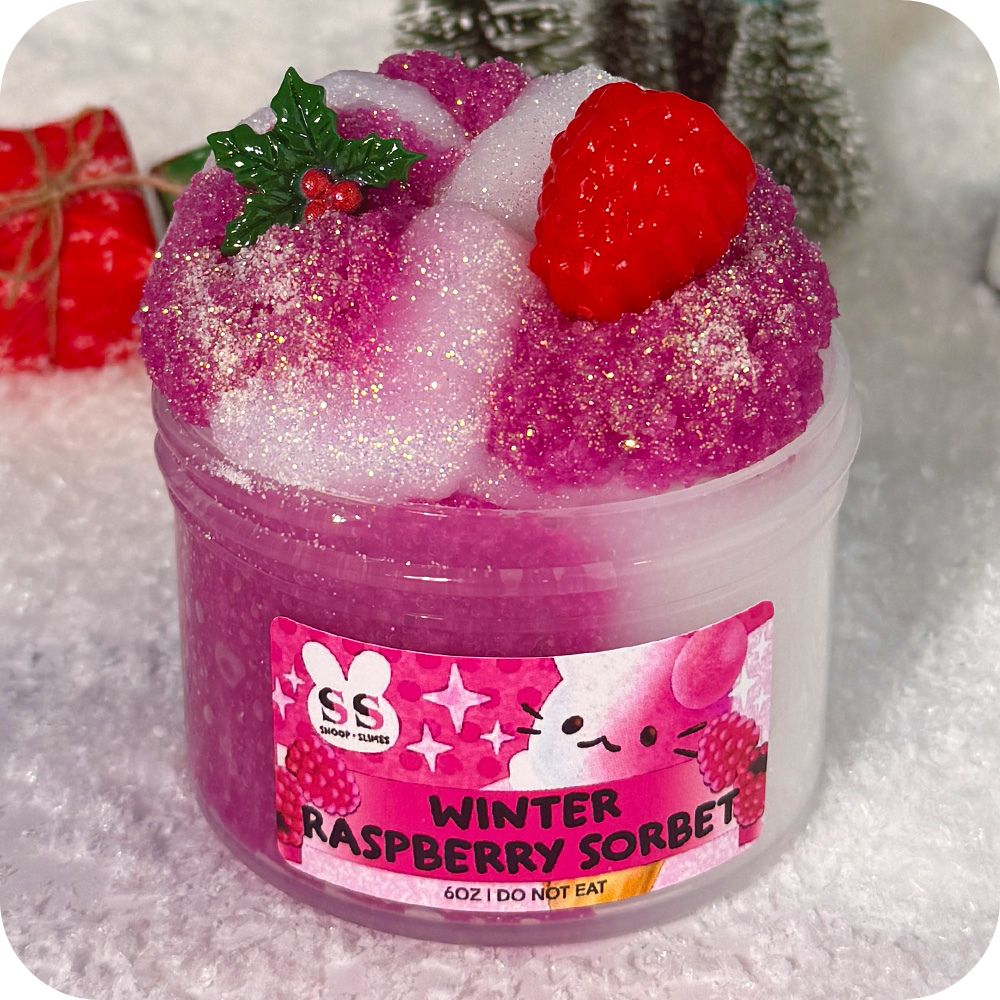 Winter Raspberry Sorbet Slime